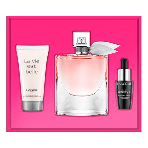 Kit Coffret Lancôme La Vie Est Belle- Perfume Feminino Eau de Parfum 75ml + Body Lotion + Genifique