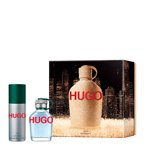 Kit Coffret Hugo Boss Man Masculino EDT 75ml + Desodorante 150ml