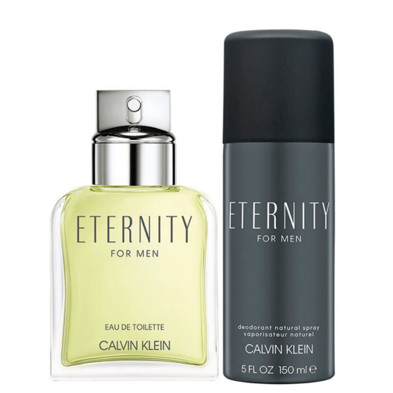 Kit Coffret Eternity for Men Calvin Klein Perfume Masculino EDT 100ml Desodorante Spray 150ml