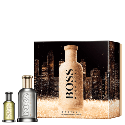 Kit Coffret Perfume Boss Bottled Hugo Boss EDT Masculino 100ml + Bottled 30ml