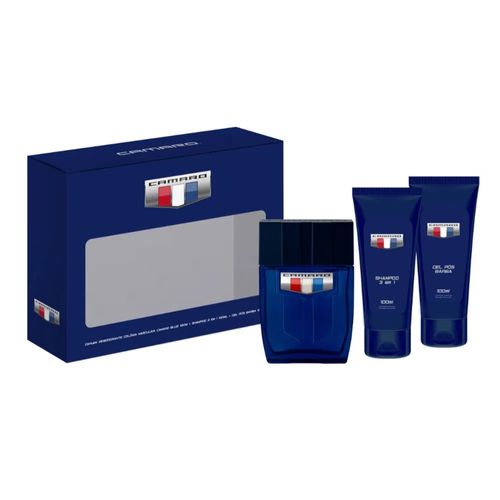 Kit Coffret Camaro Blue Colônia + Gel Pós Barba  + Shampoo