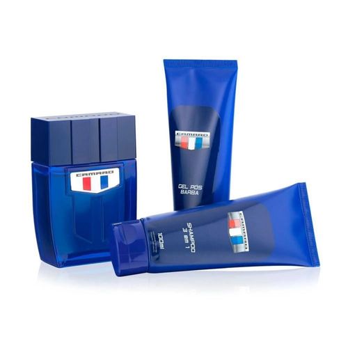 Kit Coffret Camaro Blue Colônia + Gel Pós Barba  + Shampoo