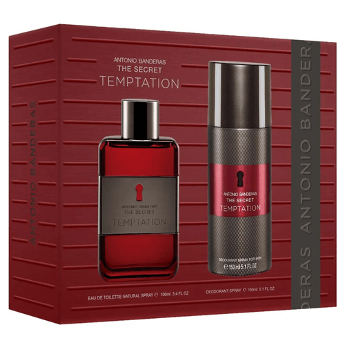 Kit Coffret Perfume The Secret Temptation EDT + Desodorante Spray Masculino