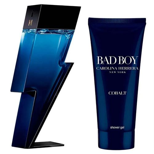 Kit Coffret Carolina Herrera Bad Boy Cobalt EDT 100ml + Shower Gel 100ml - Masculino