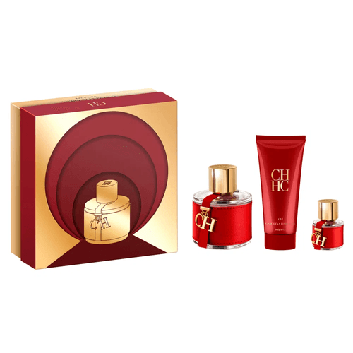 Kit Perfume Carolina Herrera Ch edt 100ml + body lotion 100ml + miniatura ch edt 10ml