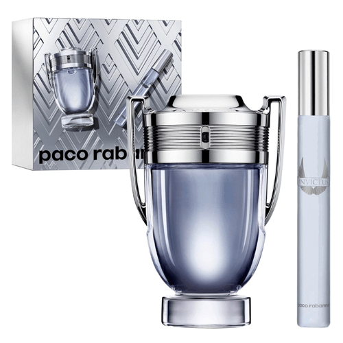 Kit Perfume Masculino Invictus De Paco Rabanne Eau De Toilette 50ml E Travel Size 10ml