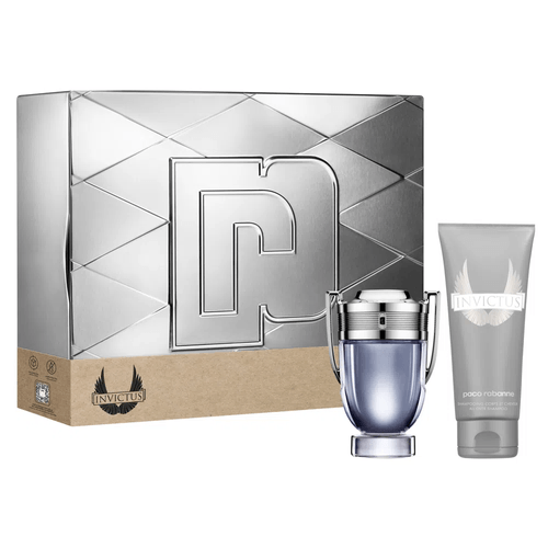 Kit Perfume Paco Rabanne Invictus Masculino EDT 50ml + Gel de Banho 100ml