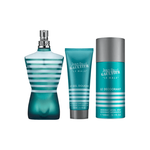 Kit Coffret Le Male Masculino EDT 125 ml + Gel de Banho 75 ml + Desodorante 150 ml - Jean Paul Gaultier