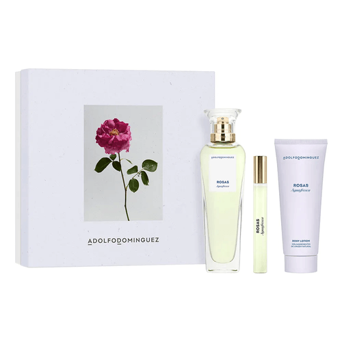 Kit Perfume Adolfo Dominguez Blancas Edt 120ml + Travel Size 10ml + Body Lotion 75ml – Feminino