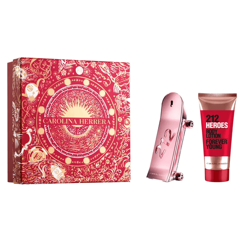 Kit Coffret 212 Heroes Her Edt 80ml + Body Lotion 100ml - Feminino