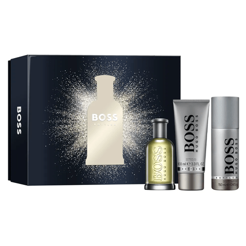 Kit Coffret Boss Bottled EDT 100ml + Shower Gel 100ml + Deo 150ml - Masculino