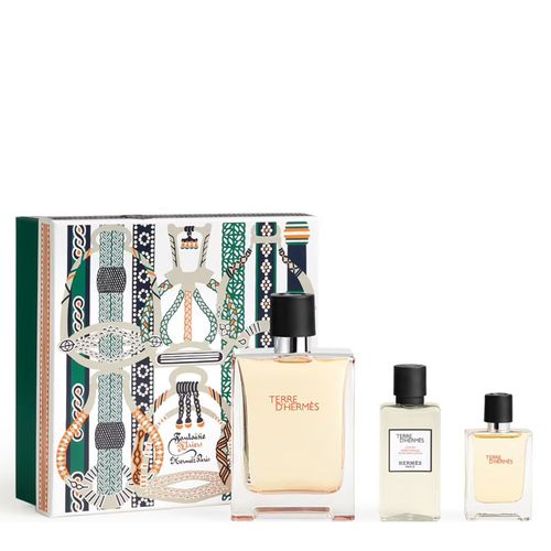 Kit Coffret Hermes Terre D'Hermes 100ml + 12,5 After Shave Lotion + After Shave 40ml Set Feh23 – Masculino