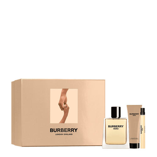 Kit Coffret Burberry Hero Eau de Toilette 100ml + Shower Gel 75ml + Eau de Toilette 10ml