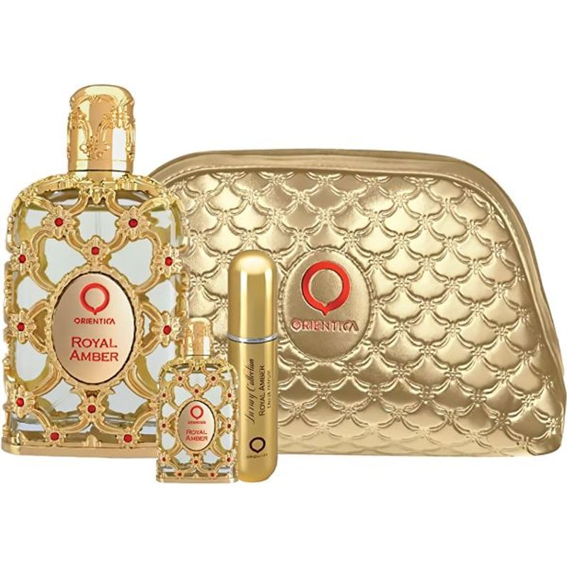 Kit-Coffret-Royal-Amber-80ml-Edp---75ml-Edp---Necessaire---Atomizador