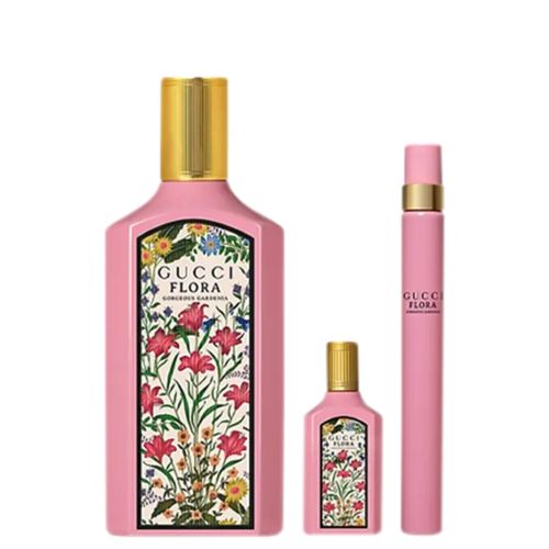 Kit Coffret Gucci Flora Edp 100ml + Travel 10ml + Miniatura 5ml