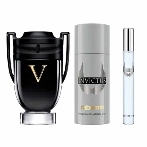 Kit Invictus Victory Eau de Parfum Extrême 100ml + Desodorante 150ml + Travel Size 10ml