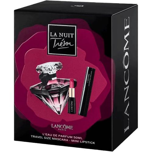 Kit Lancôme La Nuit Trésor Eau de Parfum 50ml + Máscara de Cílios 4ml + Mini Batom 1,6g
